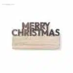 Imán Merry Christmas madera para regalos publicitarios navideños