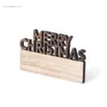 Imán Merry Christmas madera lateral