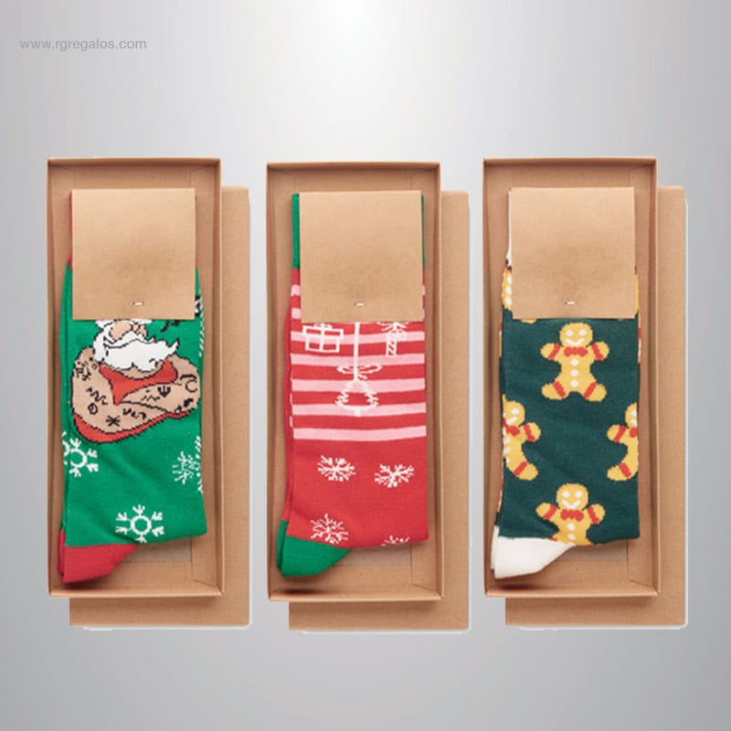 Calcetines-con-dibujos-navidenos-personalizados