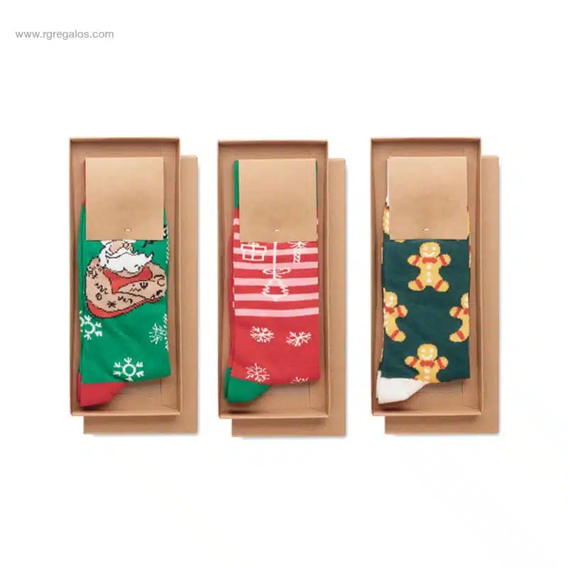 Calcetines personalizados Navidad tres diseños