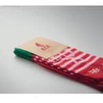 Calcetines personalizados Navidad rojos etiqueta cartón