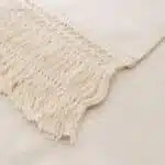 Bolsa algodón con flecos detalle