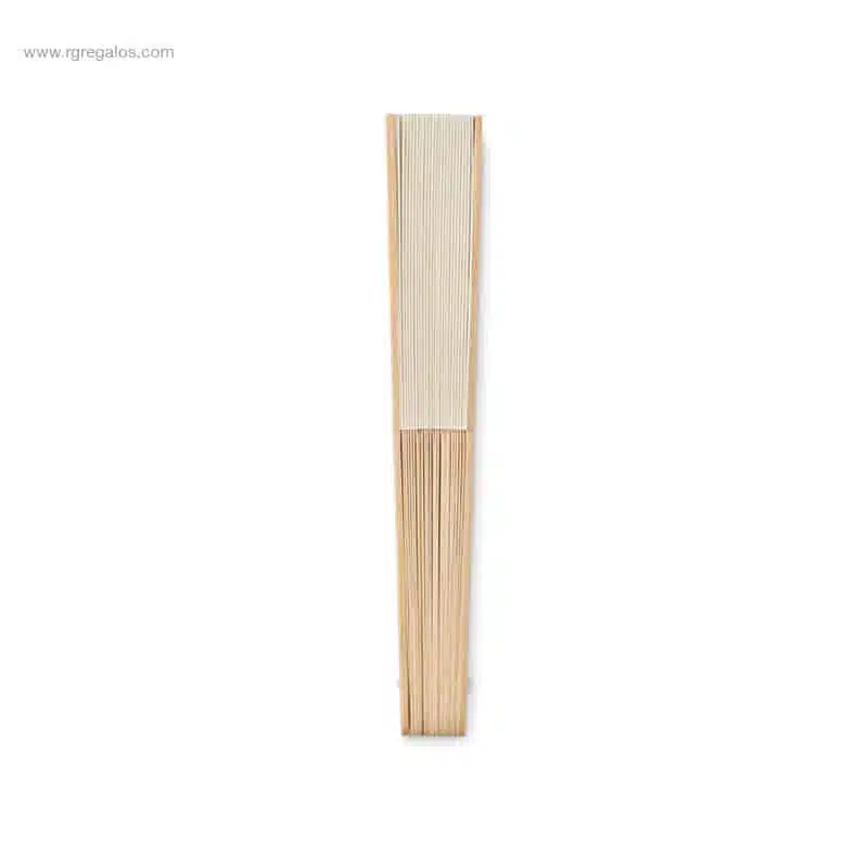 Abanico bambú y tejido papel natural para logo