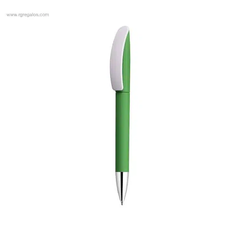 Bolígrafo ABS acabado goma verde