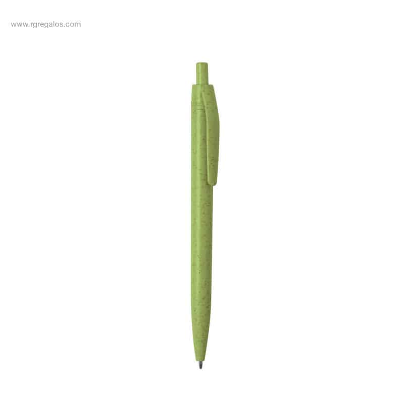 Bolígrafo caña de trigo verde