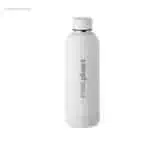 Botella acero inox reciclado 500ml blanca logo