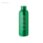 Botella acero inox reciclado 500ml verde logo