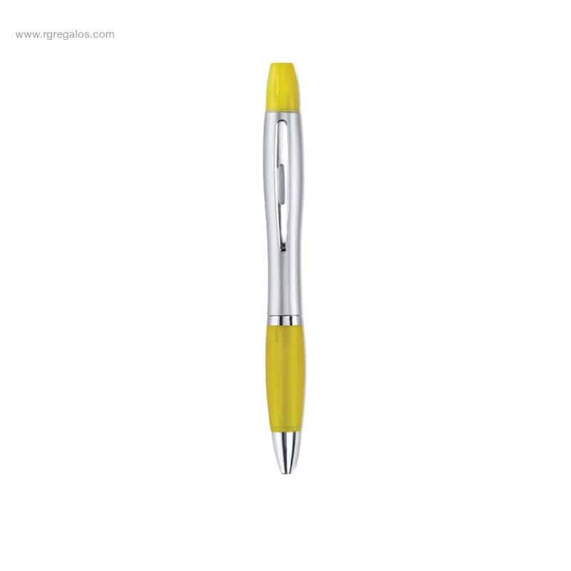 Marcador y bolígrafo personalizado amarillo