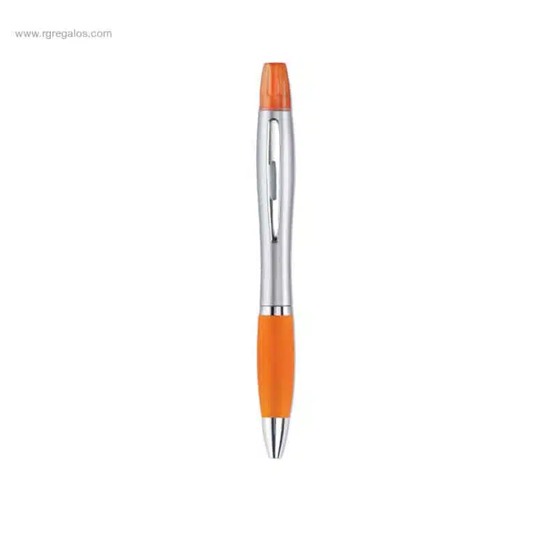 Marcador y bolígrafo personalizado naranja