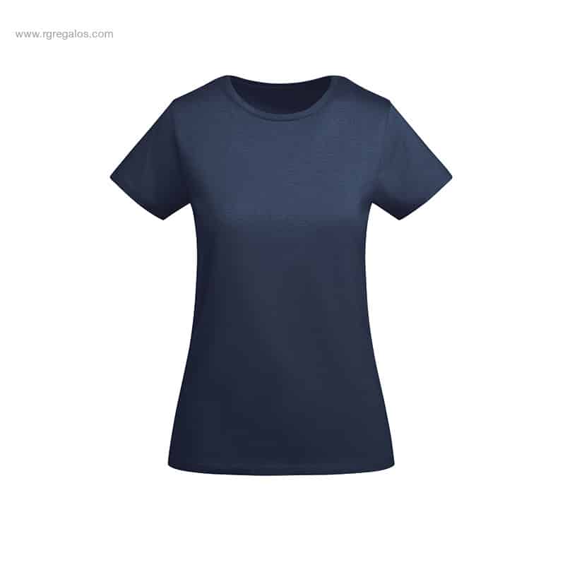 Camiseta algodón orgánico mujer azul marino