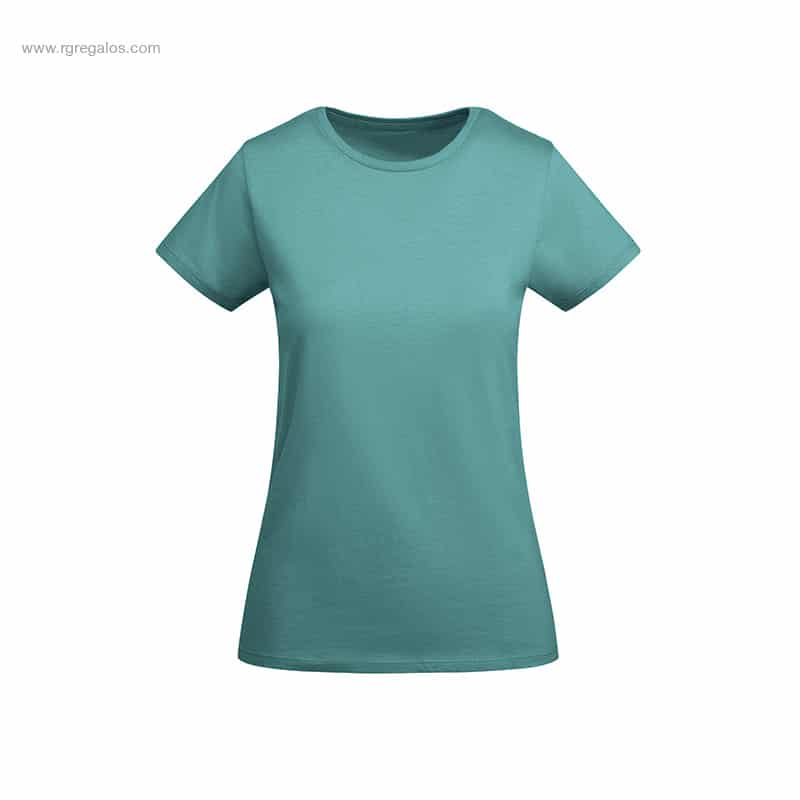 Camiseta algodón orgánico mujer turquesa