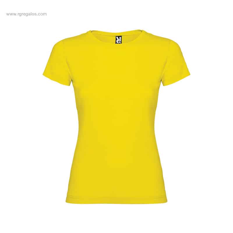 Camiseta personalizada barata mujer amarillo