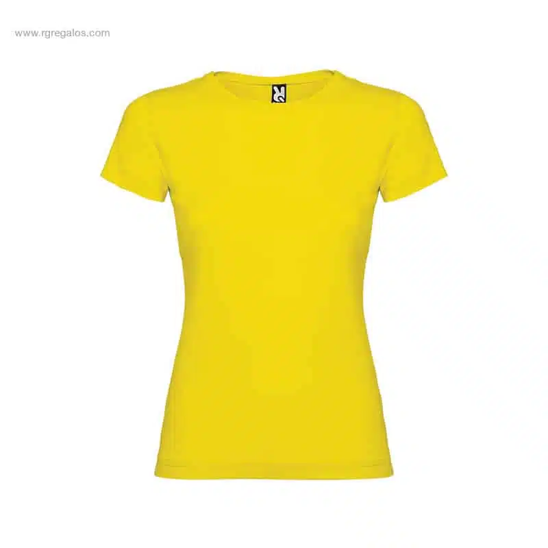 Camiseta personalizada barata mujer amarillo