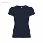 Camiseta personalizada barata mujer azul marino