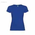 Camiseta personalizada barata mujer azul royal