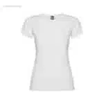 Camiseta personalizada barata mujer azul blanca
