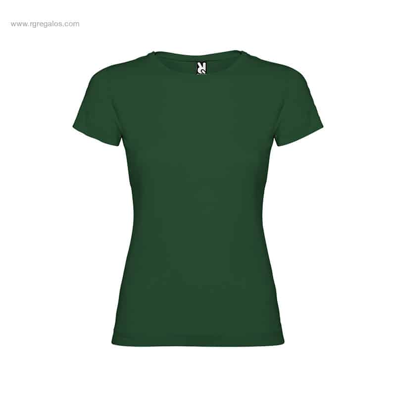Camiseta personalizada barata mujer verde botella