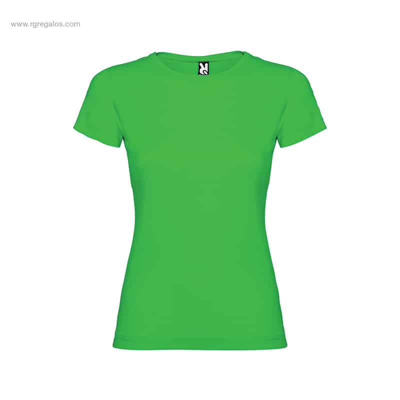 Camiseta-personalizada-barata-mujer-verde-claro