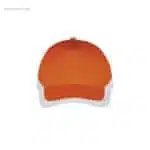 Gorra para logo personalizada naranja blanca