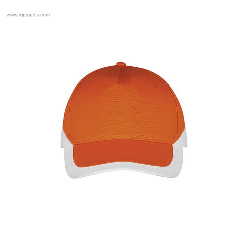 Gorra para logo personalizada naranja blanca