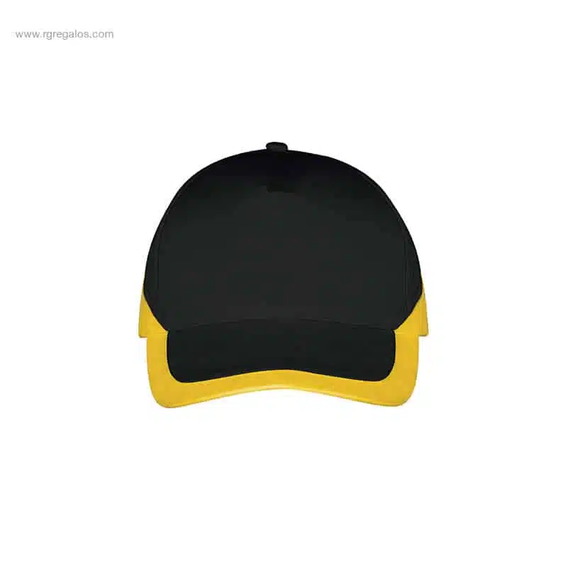 Gorra-para-logo-personalizada-negra-amarilla