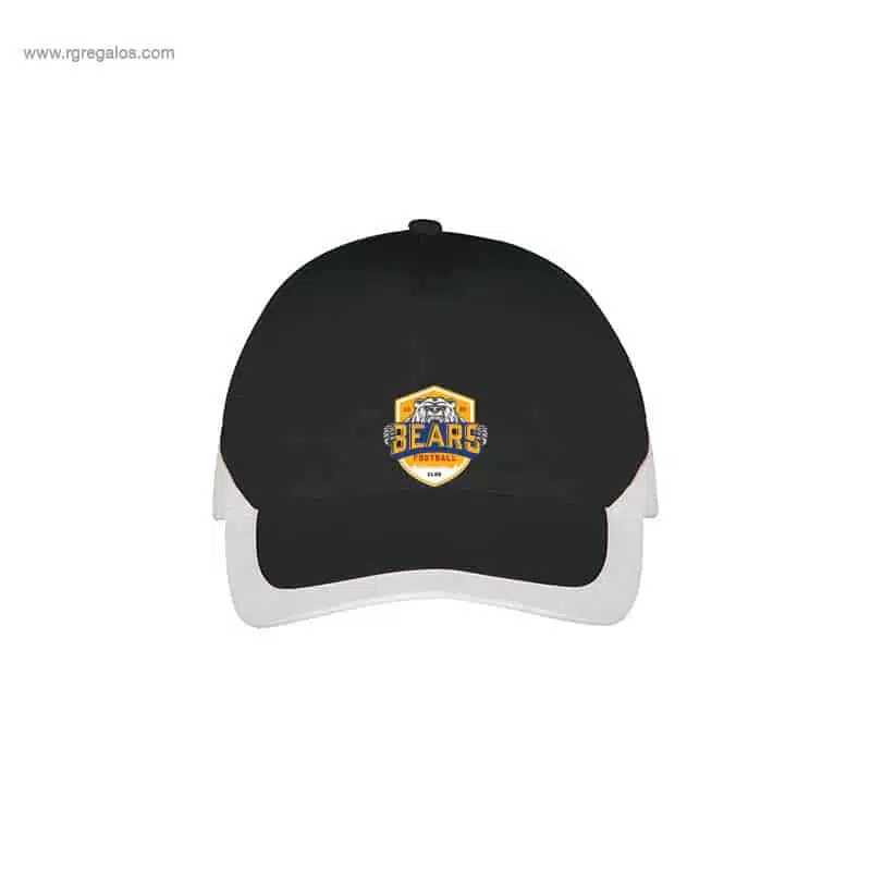 Gorra para logo personalizada negra publicitaria