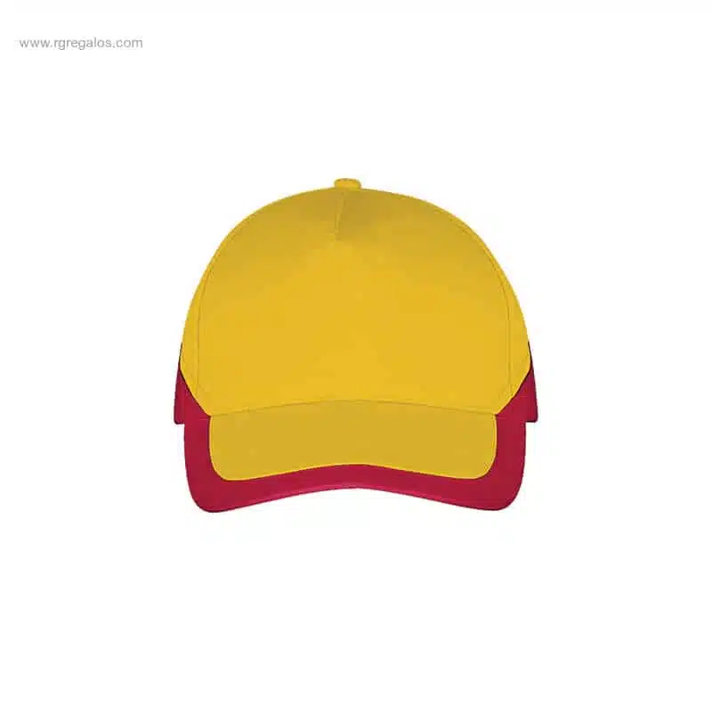 Gorra para logo personalizada roja amarilla