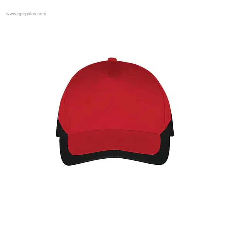 Gorra para logo personalizada roja negra