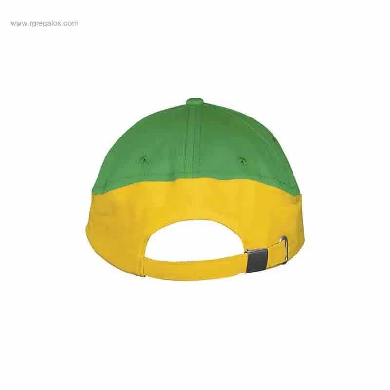 Gorra para logo personalizada verde amarilla empresas