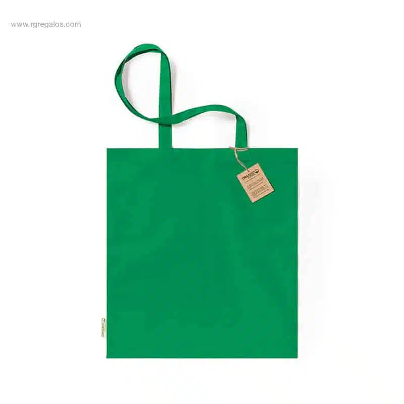 Bolsa algodón orgánico barata colores verde