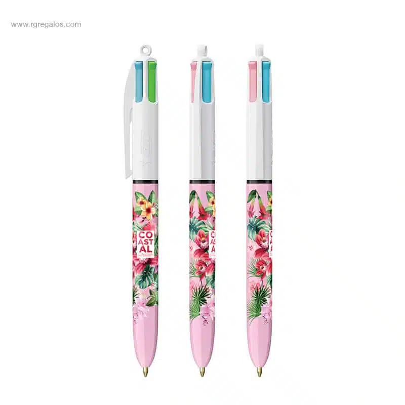 Boligrafo-4-colores-personalizado-rosa
