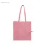 Bolsa plegable algodón reciclado rosa