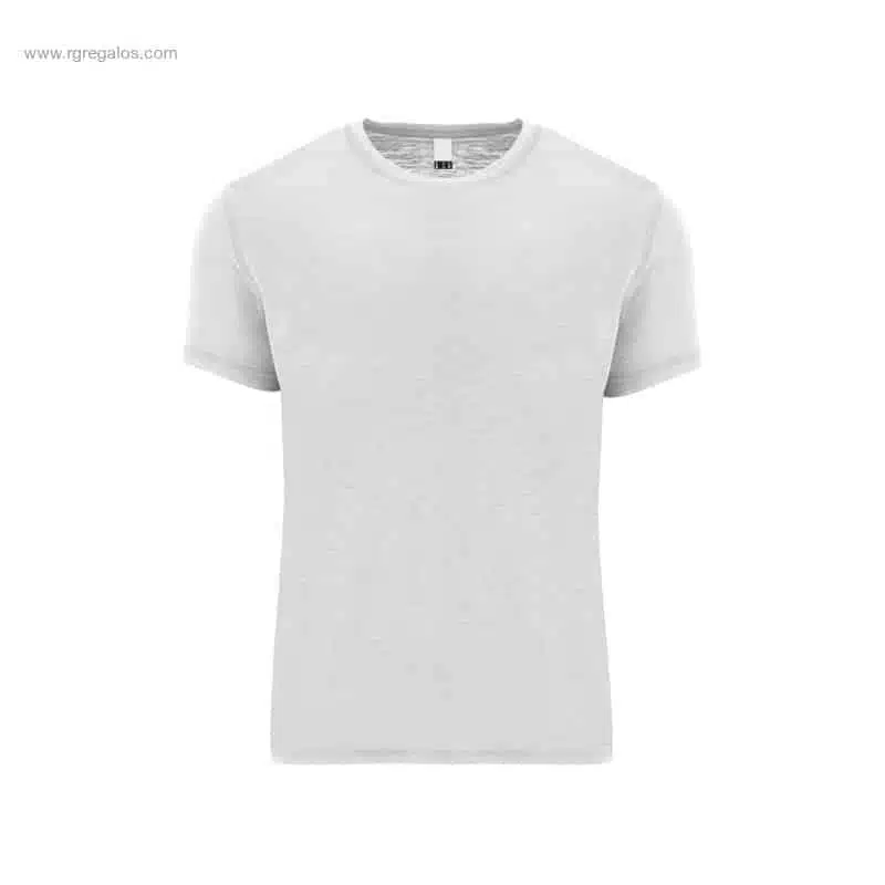 Camiseta personalizada algodón jaspeado blanca