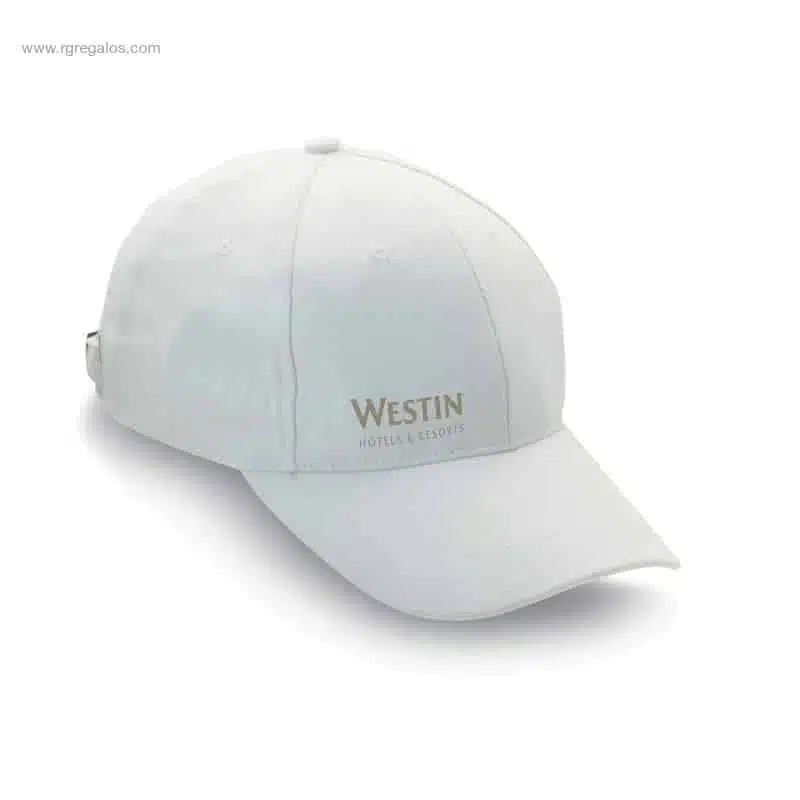 Gorra algodón personalizada 260gr blanca logo