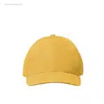 Gorra algodón personalizada 160gr amarillo 6 paneles