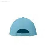 Gorra algodón personalizada 160gr azul pastel cierre velcro