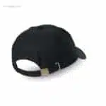 Gorra personalizada algodón 260gr negra detalle