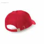 Gorra personalizada algodón 260gr roja detalle