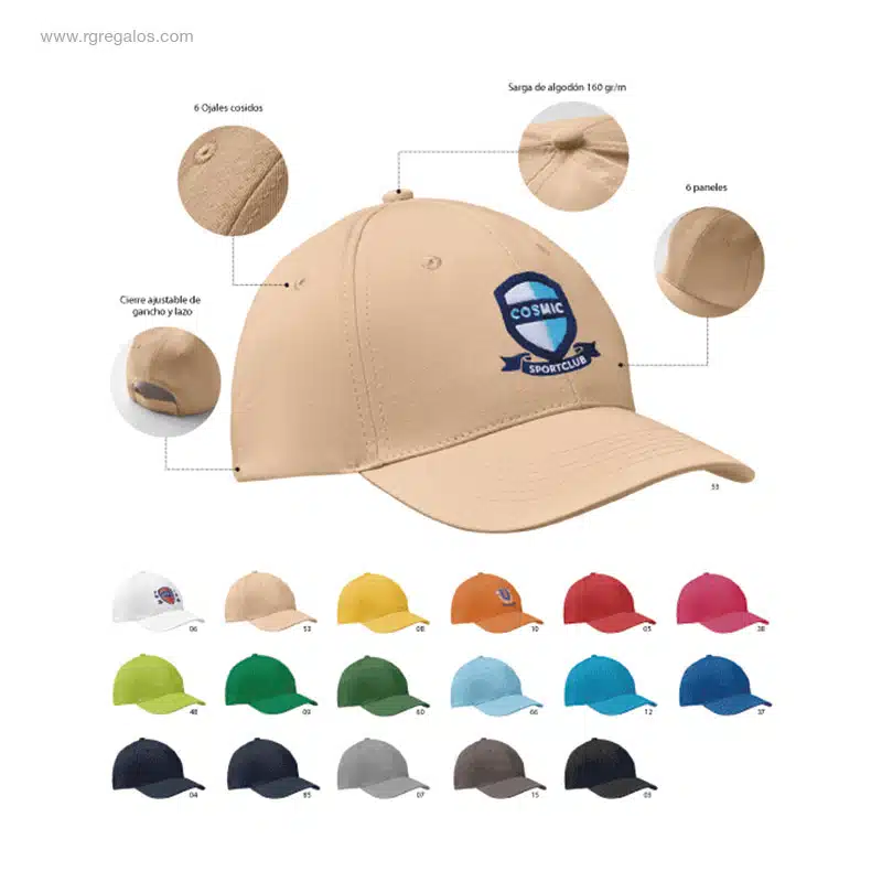 Gorra algodón personalizada 160gr