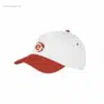 Gorra publicitaria barata bicolor blanca roja