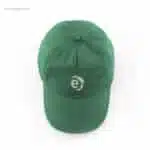 Gorra publicitaria barata verde con logo
