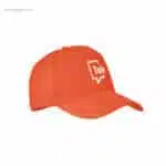 Gorras personalizadas en RPET naranja con logo