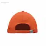 Gorras personalizadas en RPET naranja detalle hebilla