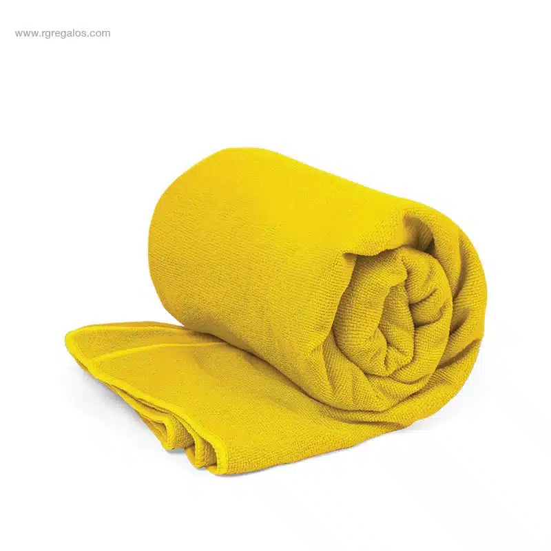 Toalla de playa XXL personalizada amarilla