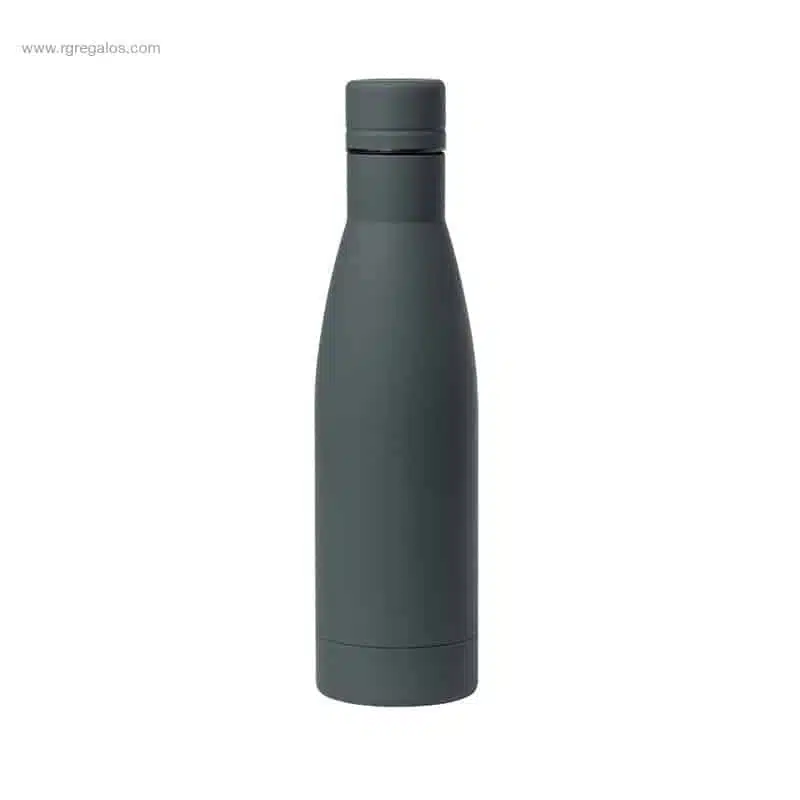 Botella acero tacto suave 750ml gris