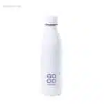 Botella acero tacto suave 790ml blanca logo