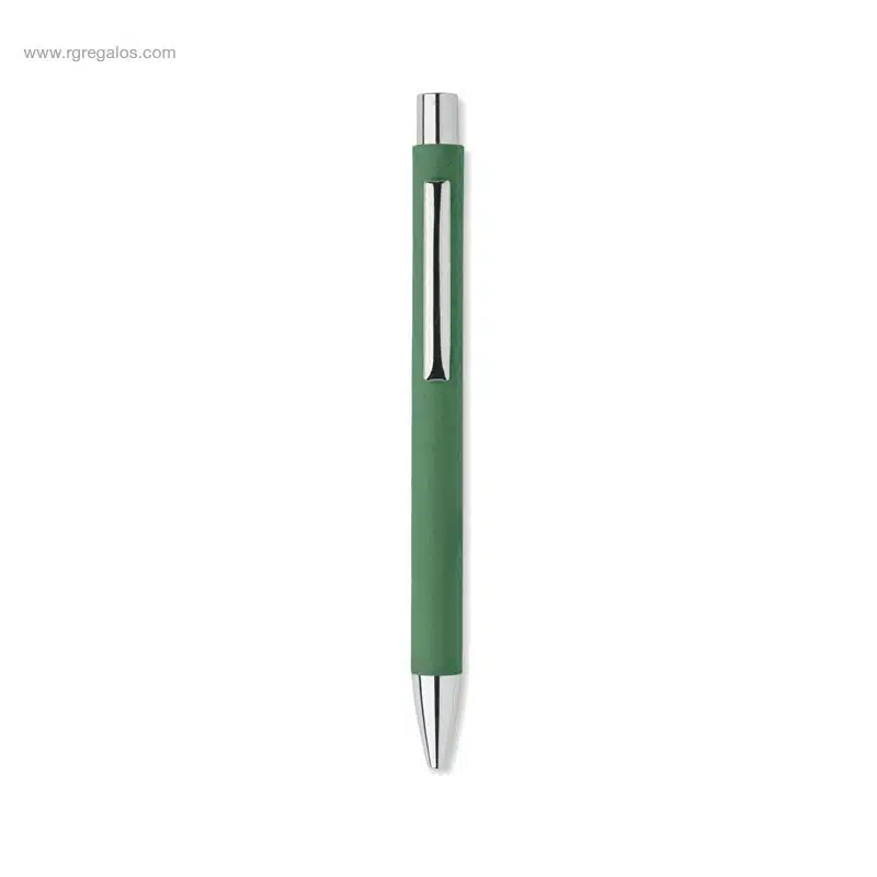 Bolígrafo papel reciclado verde para logo