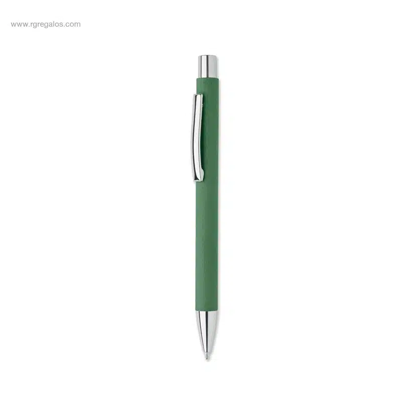 Bolígrafo papel reciclado verde para personalizar