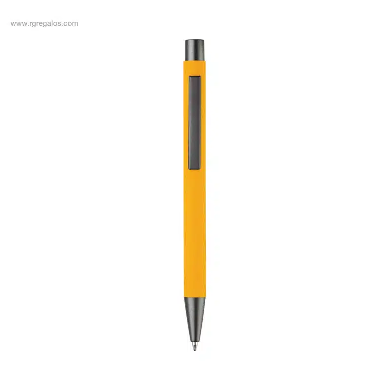 Bolígrafo aluminio acabado suave amarillo