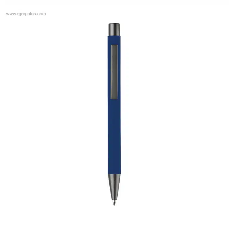 Bolígrafo aluminio acabado suave azul oscuro